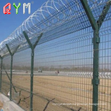 Safety Airport Fence Welded Wire Mesh Prison Barbed Wire Fencing